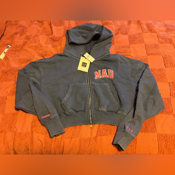 MAD HAPPY CROPPED HOODIE SMALL - Picture 3 of 8